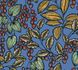 Non-Woven Wallpaper Leaves Fruits blue red 37754-1 1