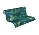 roll image non-woven wallpaper jungle leaves blue green 37704-4 3
