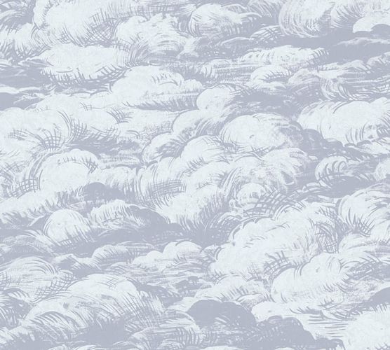 product image non-woven wallpaper clouds grey white 37705-4