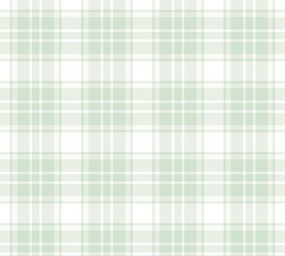 Wallpaper Kids Checked green white 38122-2