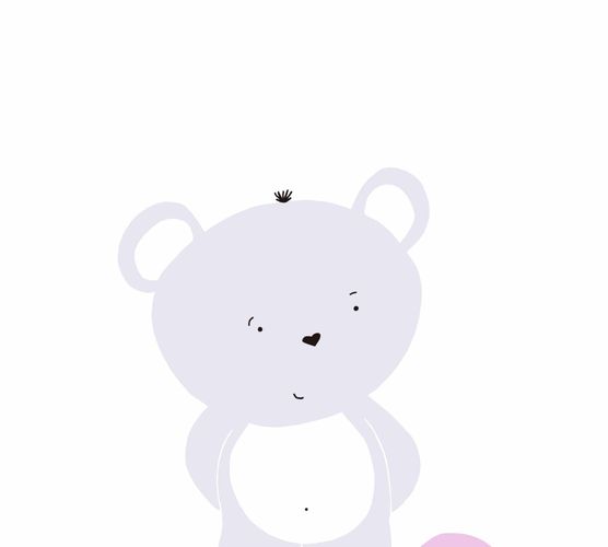 Wallpaper Kids Teddy Bears pink grey white 38136-2