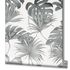 Non-Woven Wallpaper Jungle Leaves grey white 32743 2