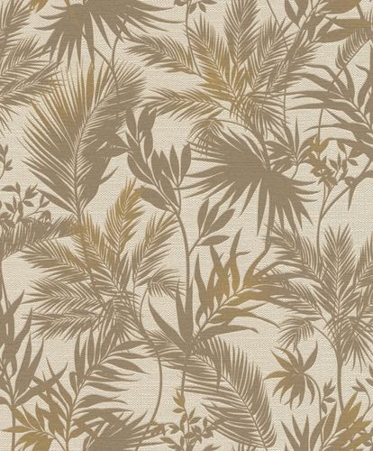 Image Non-Woven Wallpaper Rasch Leaves Jungle beige 704136