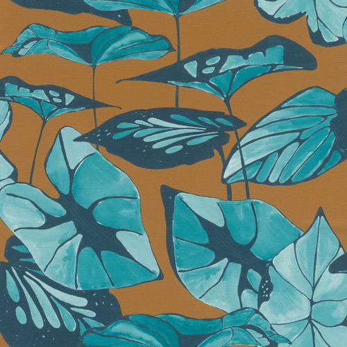 Picture Non-Woven Wallpaper Rasch Floral Leaves brown 539660