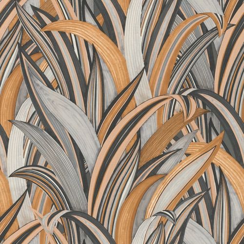 Photo Non-Woven Wallpaper Rasch Leaves Floral brown 541274