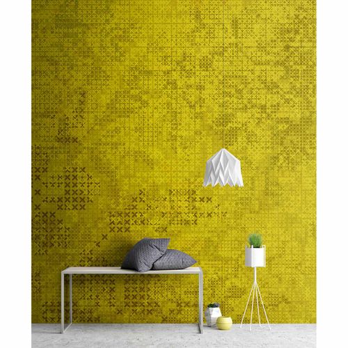 Picture Photo Wallpaper Non-Woven Graphic Crosses yellow brown