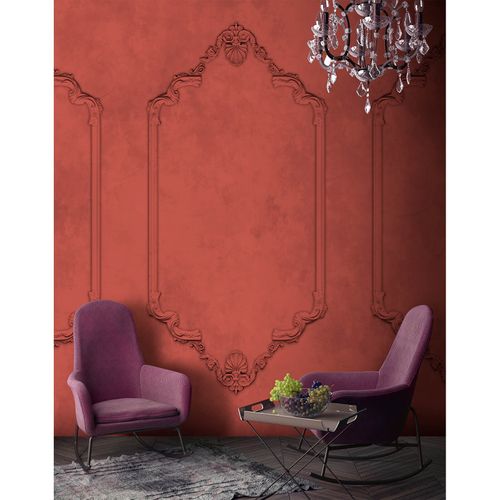 Image Photo Wallpaper Non-Woven Wood Frame Board red grey