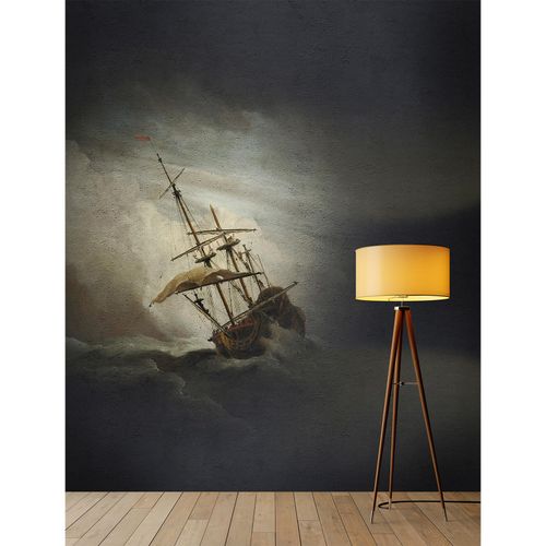 Picture Photo Wallpaper Non-Woven Painting Ship dark blue