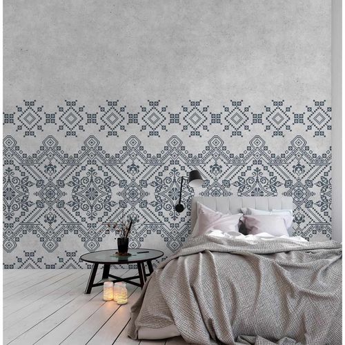 Image Photo Wallpaper Non-Woven Nordic Graphic grey