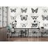 Image Photo Wallpaper Non-Woven Butterflies Picture Map grey 1