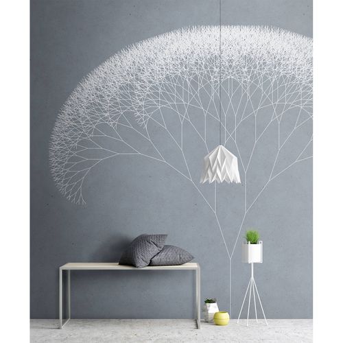 Image Photo Wallpaper Non-Woven Dandelion Graphic blue white