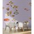 Image Photo Wallpaper Non-Woven Fishes Leaves Waves purple 1