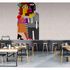 Picture Photo Wallpaper Non-Woven Pop Art Kiss colourful grey 1