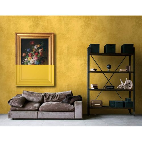 Photo Wallpaper Non-Woven Painting Concrete yellow black