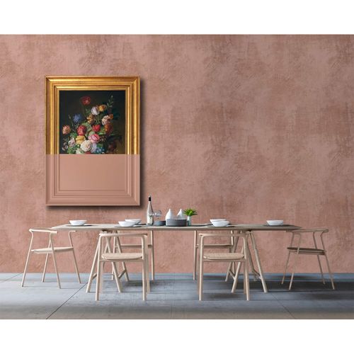 Picture Photo Wallpaper Non-Woven Painting Concrete pink copper