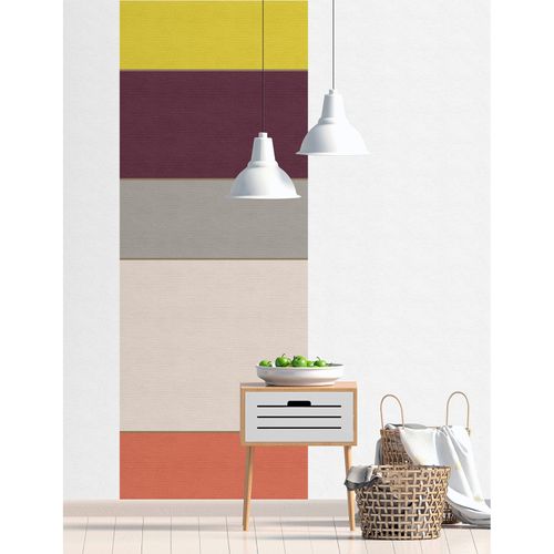 Picture Photo Wallpaper Panel Non-Woven Beams Retro yellow