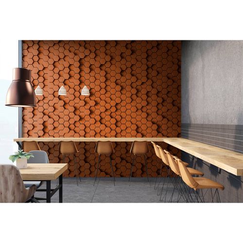 Image Photo Wallpaper Non-Woven Combs 3D Graphic copper