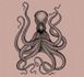 Photo Wallpaper Non-Woven Octopus Squid pink 2