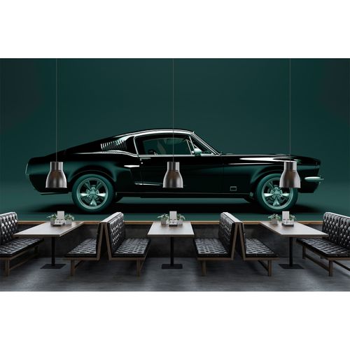 Picture Photo Wallpaper Non-Woven Mustang Side blue black