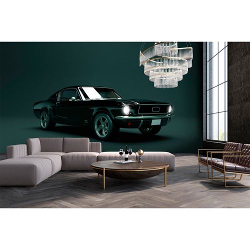Picture Photo Wallpaper Non-Woven Mustang Front blue black