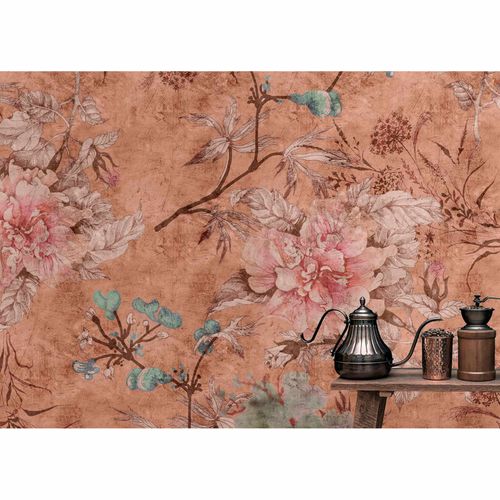 Picture Photo Wallpaper Non-Woven Blossoms Floral Vintage pink