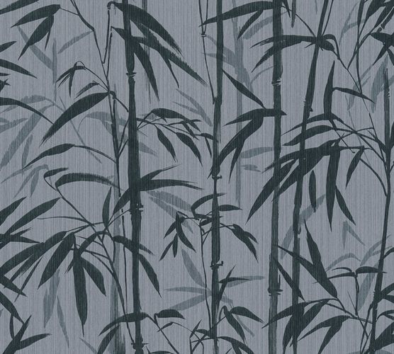 Photo Non-Woven Wallpaper Michalsky Bamboo grey black 37989-4