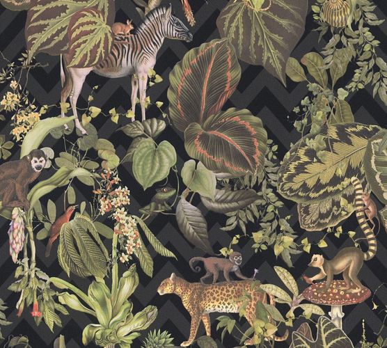 IllustrationNon-Woven Wallpaper Michalsky Animals green 37990-1