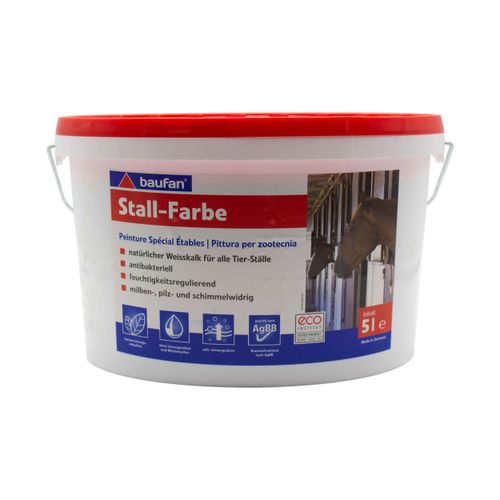 Baufan stable paint white lime 5L antibacterial