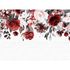 Photo Wallpaper Stone Wall Flowers grey red Designwalls 2