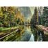 Photo Wallpaper Mountains River Forest green brown 1