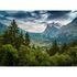 Photo Wallpaper Mountain Valley Trees green blue grey 2