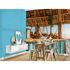 Photo Wallpaper Beach Bar Holiday blue brown white 1