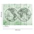 Photo Wallpaper World Map Retro green grey Designwalls 3