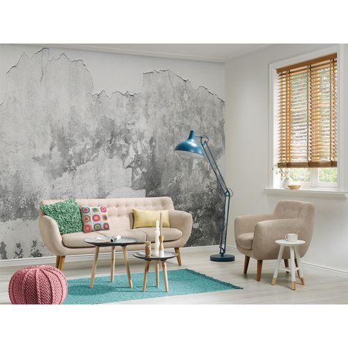 Room Image Photo Wallpaper Wall Plaster Stone grey Designwalls