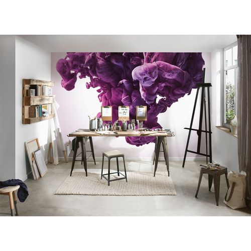 Room Image Photo Wallpaper Art Abstract purple white Designwalls