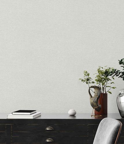 Image Non-Woven Wallpaper Plain Glitter white grey 38097-5