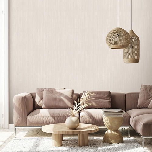 Image Non-Woven Wallpaper Stripes Structure taupe 10252-38