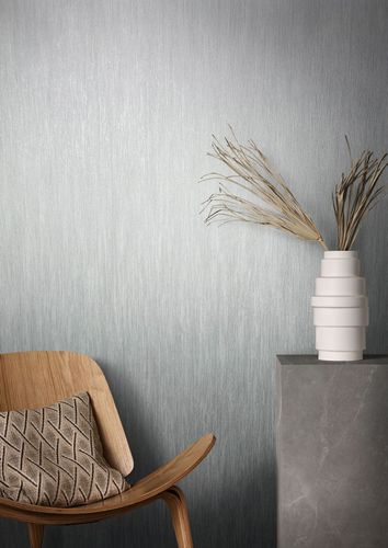 Photo Non-Woven Wallpapern Plain light-grey Metallic 85757