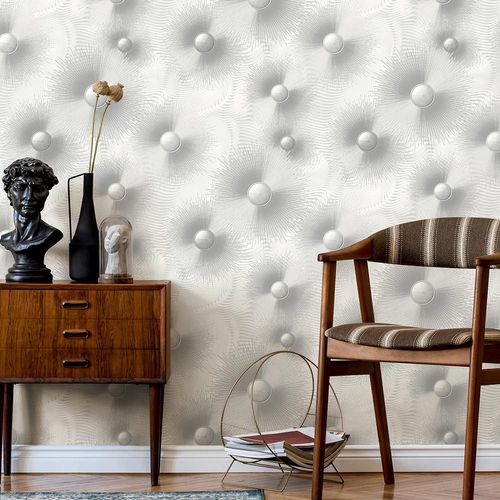 Image Wallpaper ELLE Sun Circles grey Metallic 10191-31