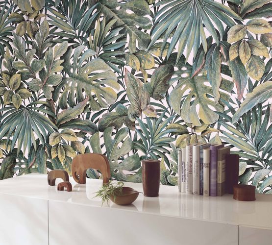 Non-Woven Wallpaper Glööckler tropical leaves green 33413