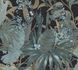 Photo Non-Woven Wallpaper Leaves Jungle blue grey 38522-2 2