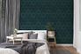 Image Non-Woven Wallpaper Circles Graphic green black 38524-4 5