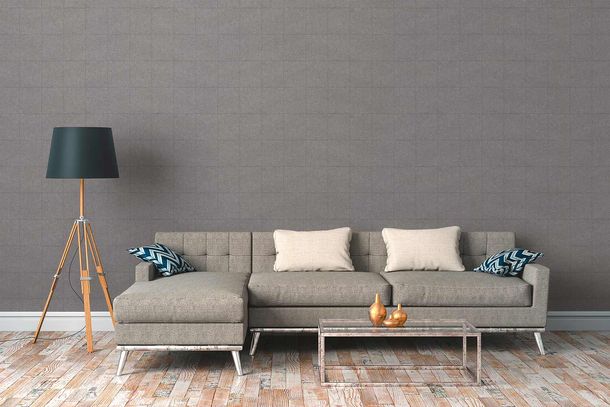 Photography Non-Woven Wallpaper Tiles Mosaic grey silver 38526-3