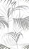 Image Photo Wallpaper Palms Leaves Floral grey white 47210 2