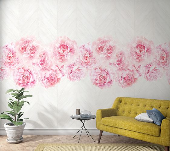 Picture Photo Wallpaper Roses Wood Floral pink grey 47260