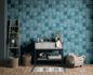 Photo Non-Woven Wallpaper Tiles blue Marburg 45728 1