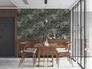 Non-Woven Wallpaper Leaves Jungle grey dark 38356-3 1