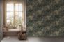 Non-Woven Wallpaper Leaves Jungle grey dark 38356-3 5