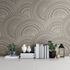 Non-Woven Wallpaper Waves 3D brown light grey 38696-4 1