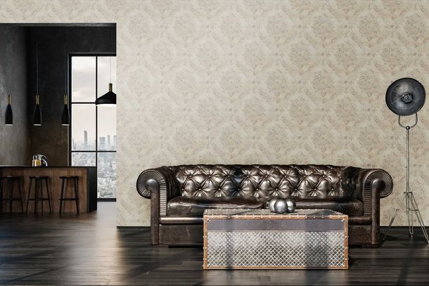 Non-Woven Wallpaper Baroque Design beige 38707-1